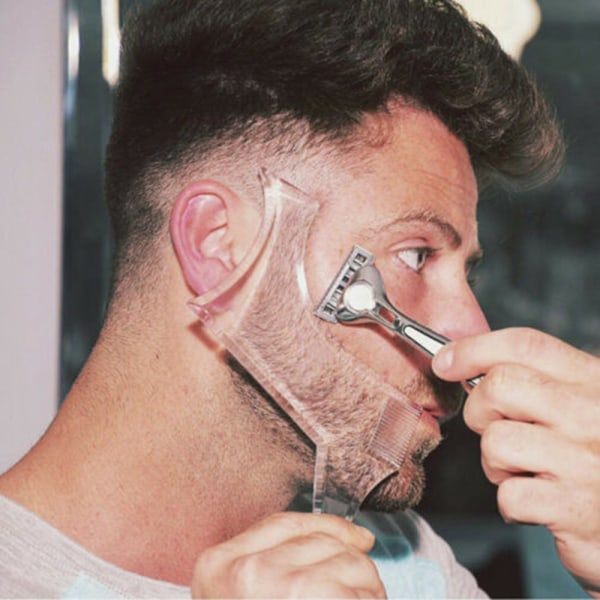 Mäns skäggkammar Shaping Styling Template Comb Transparent fo