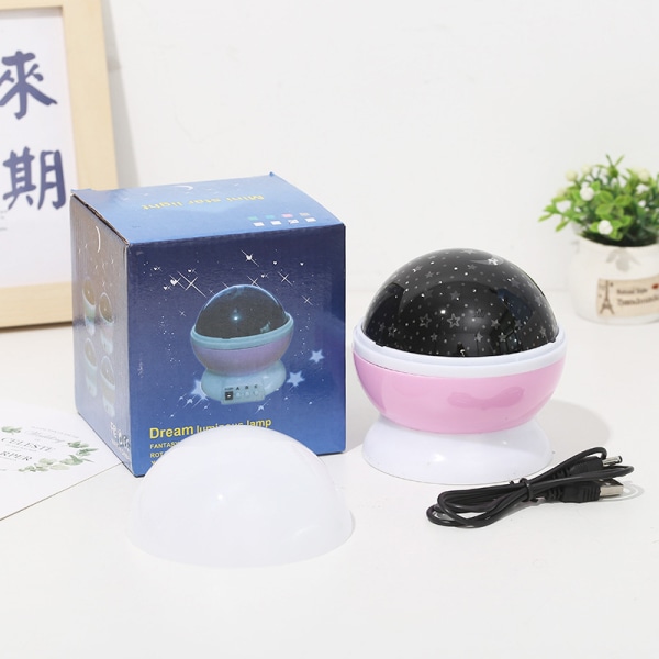 Star LED-projektor Starry Sky Lamp Roterande e Rumsinredning Blue Mini model