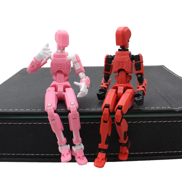 Multi-ed Movable Robot 3D Printed Mannequin Toyslucky Pink