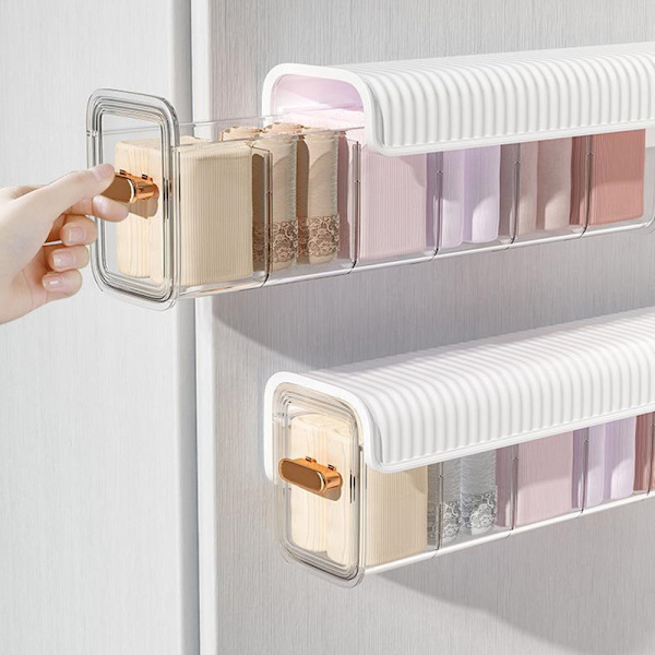 Vägghängande Transparent Underkläder Trosor Förvaringslåda White