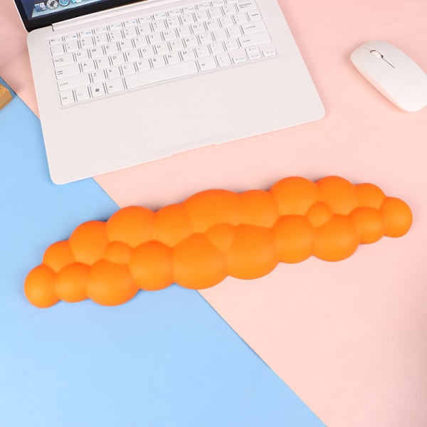 Cloud Shape Rest Pad Anti-Slip skrivbordsmatta Memory handledsstöd Orange B