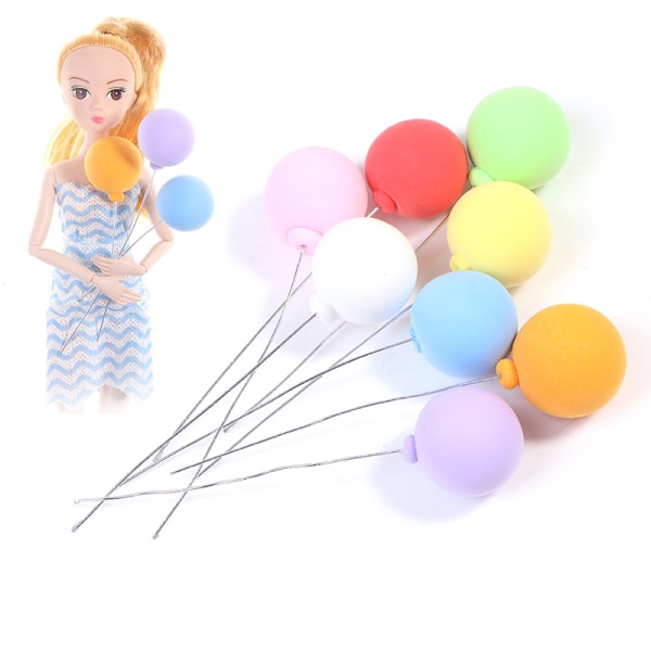 8 st/ set 1/12 Dockhus Miniatyr färgglada ballonger Dockhus