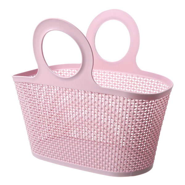 Bärbar badkorg i plast Badrum Diverse förvaringskorg Pink M