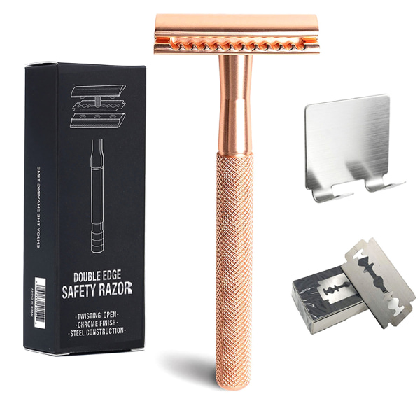 Razor Hårborttagning manuell rakapparat med utbyte av blad Rose Gold