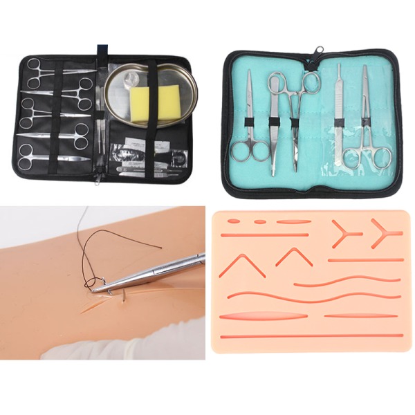 Set för kirurgisk sutur för träning