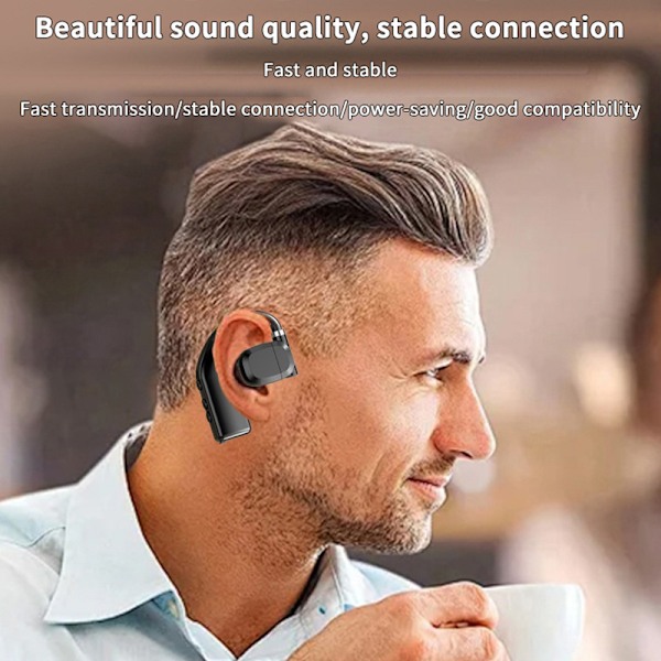 Bluetooth 5.4 Trådlösa Hörlurar Öronkrok LED-Display Headset A2
