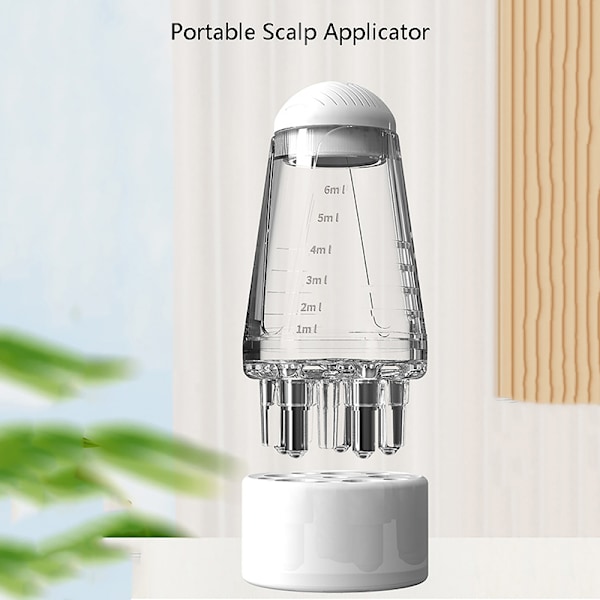 Mini Portable Scalp Applicator Hårrötter Massage Kam Gray