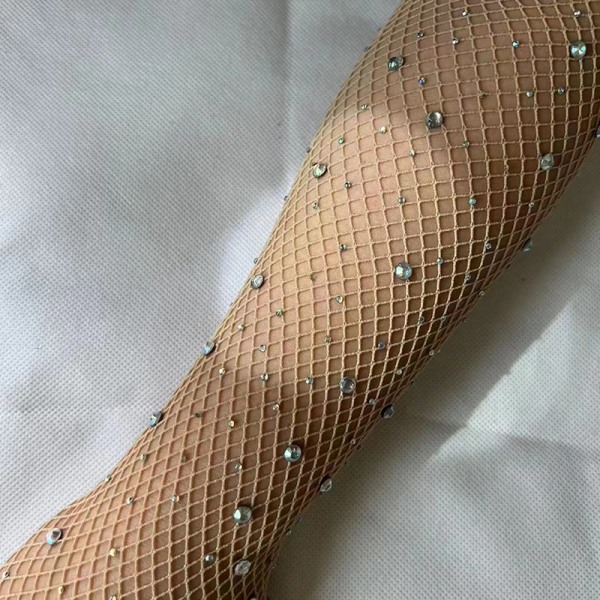 Sexiga Elastiska Rhinestones Mesh Handskar Långa handskar Tillbehör Black