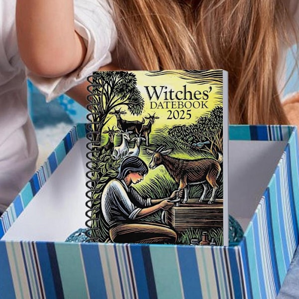 Häxdagbok 2025 Modern Häxas Grimoire Journal Vacker A