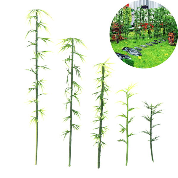 20st plast miniatyrmodell träd landskap bambu träd sand t 12cm