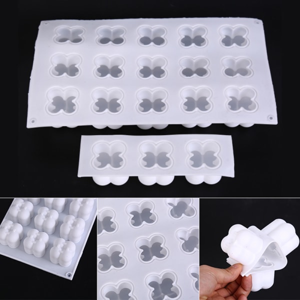 Mini Cube Aromaterapi Ljus Mold DIY Mold wit B