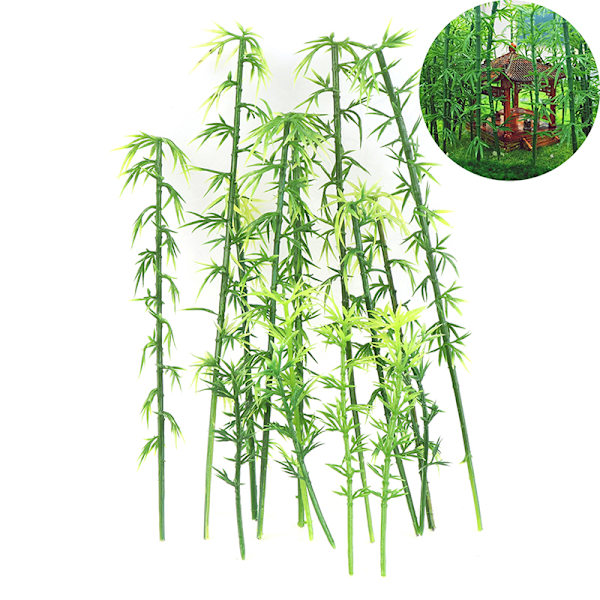 20st plast miniatyrmodell träd landskap bambu träd sand t 12cm