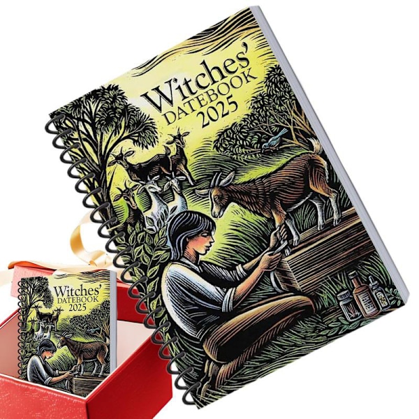 Häxdagbok 2025 Modern Häxas Grimoire Journal Vacker A