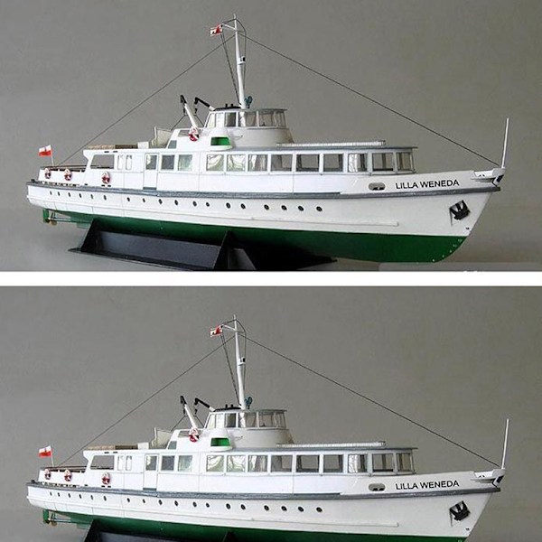 1:100 Färjefartyg Fina 3D gör-det-själv-papperskortmodellbyggsatser