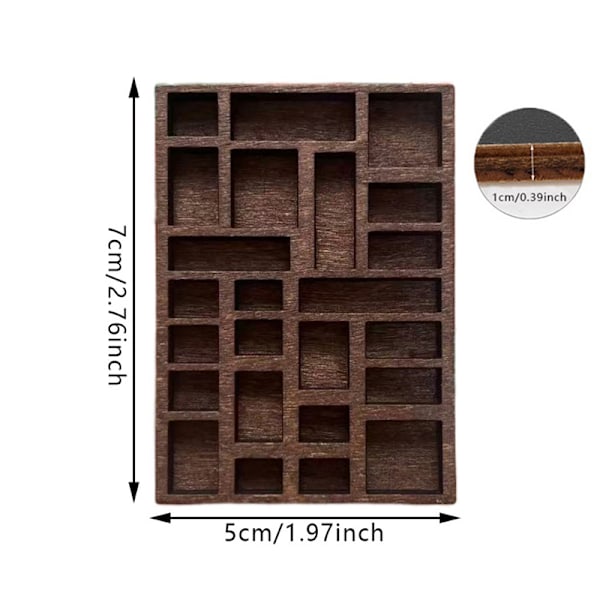 5*7cm Miniatyr Ficka Prydnadshylla Portabel Kristall Trä St