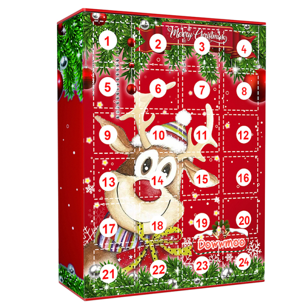 Jul Adventskalender Presentkartong 24 st Julhänge