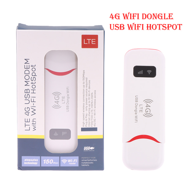 4G Router LTE Trådlös USB Dongle WiFi Router Modem Sim-kort
