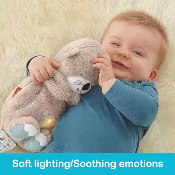 Baby Toy Snuggle Breathing Otter leksak med ljus och ljud Blue