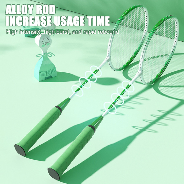 Badminton Dubbel Racket Legering Kol Dubbel Racket Set C