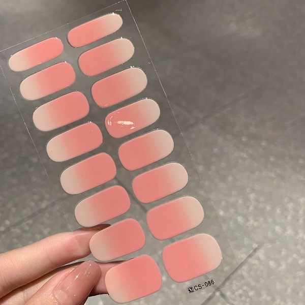 1 Ark Gel Nagel Wraps Polish Strips Semi Härdad Gel Nagel Sticker N7