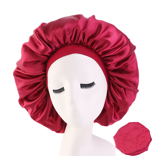 Cap Hårhuv Satin Wide Band Justera Kepsar Wine red