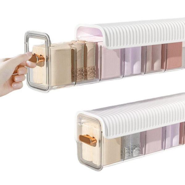 Vägghängande Transparent Underkläder Trosor Förvaringslåda White