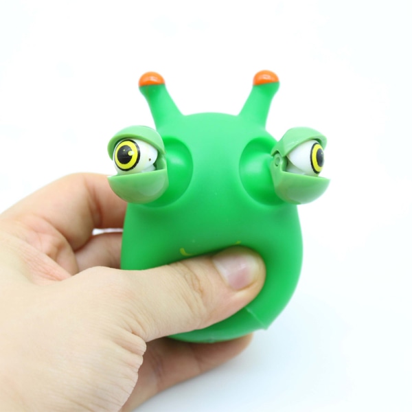 Rolig Eyeball Burst Toy Green Eye Caterpillar Pinch Toy Green