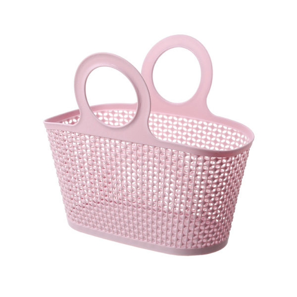 Bärbar badkorg i plast Badrum Diverse förvaringskorg Pink M