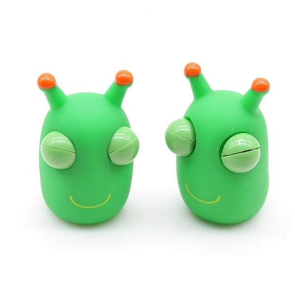 Rolig Eyeball Burst Toy Green Eye Caterpillar Pinch Toy Green