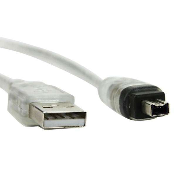 USB hane till Firewire IEEE 1394 4-stift hane ILink-adaptersladd Fi