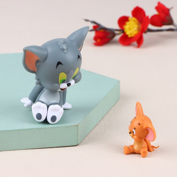 Tom och Jerry Blind Box Action Figur Ost Modell Barnleksak