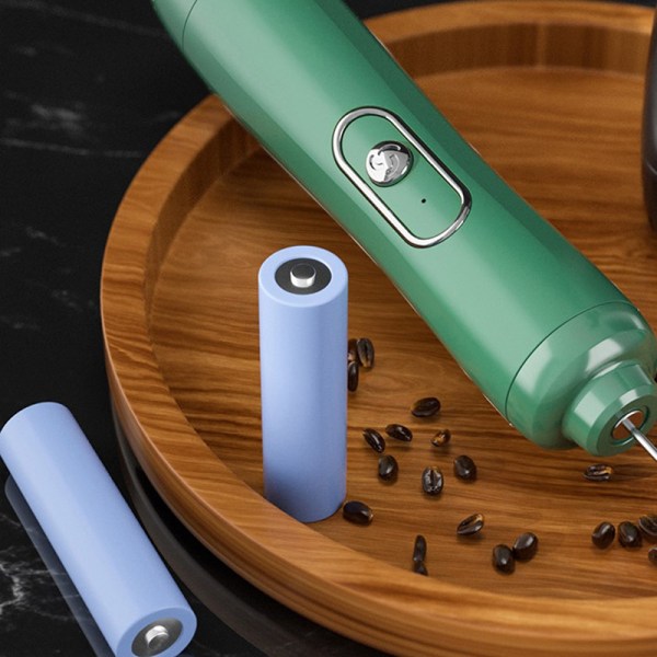Elektrisk mjölkskummare Handhållen kaffemixer Äggvisp Green