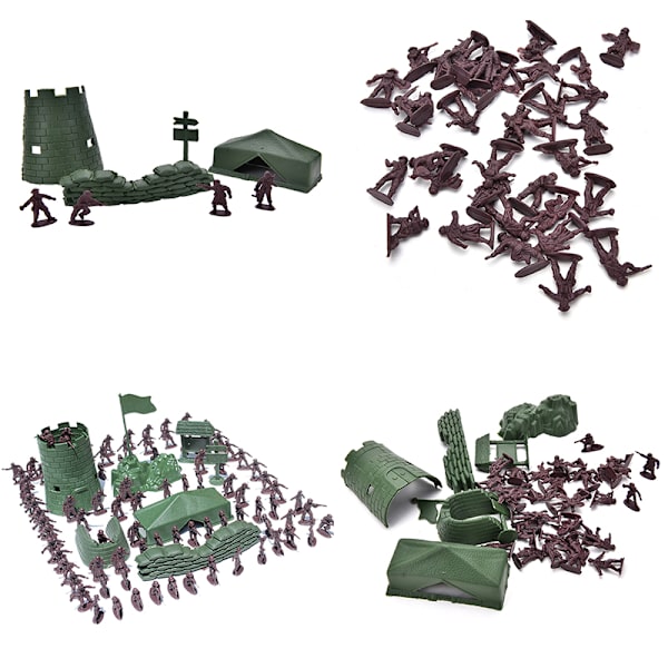 100 st 3cm Soldat City Gate Tower Sandsäck Militärmodell