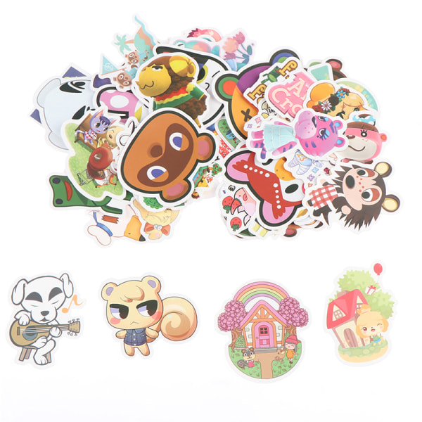 50st Animal Crossing Game Stickers Skateboard Kylskåp Laptop Lu