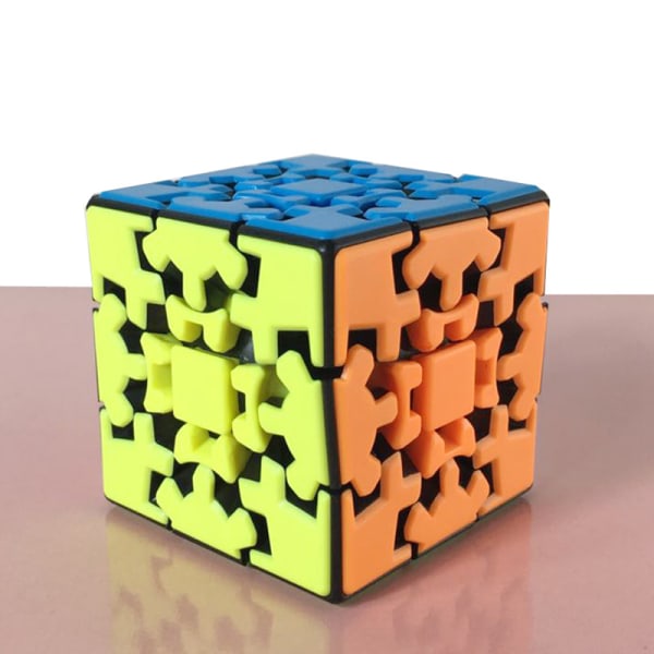 3x3 Gear Cube Original Stickerless Smooth och Gear Mechanism Pe Multicolor