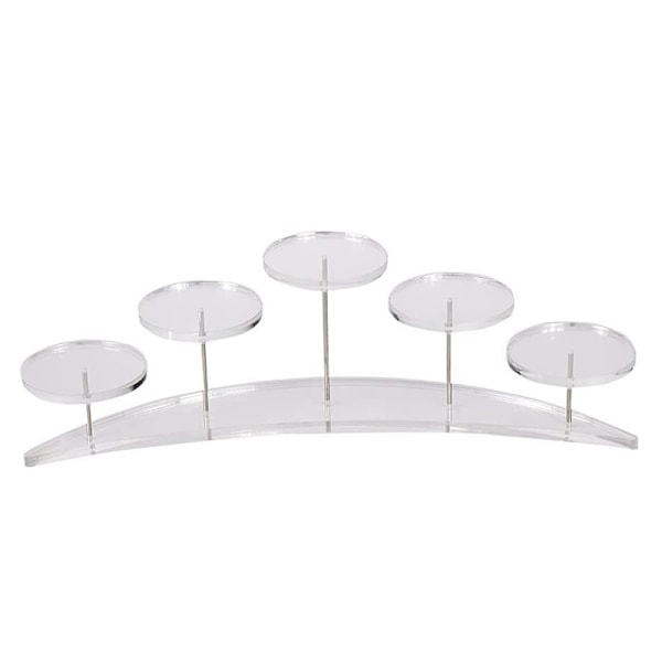 Akryl Cupcake Stand 5-vånings display Hylla Cake Donut Model Transparent