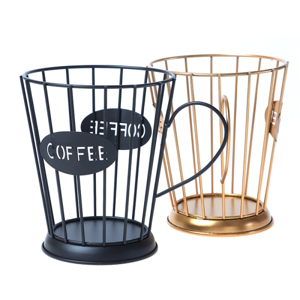 Universal Iron Coffee Capsule Storage Korg Kaffekoppskorg Black