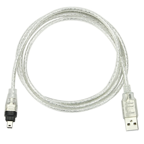 USB hane till Firewire IEEE 1394 4-stift hane ILink-adaptersladd Fi