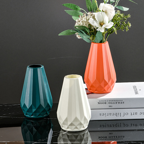 Blomvas Blom Hydroponisk Kruka Vas Hem Skrivbord Dekorativ Vas White