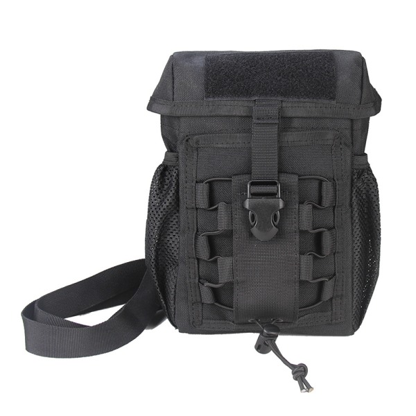 Tactical Bag Pouch Nylon Tillbehör Handväska Black+nylon shoulder strap