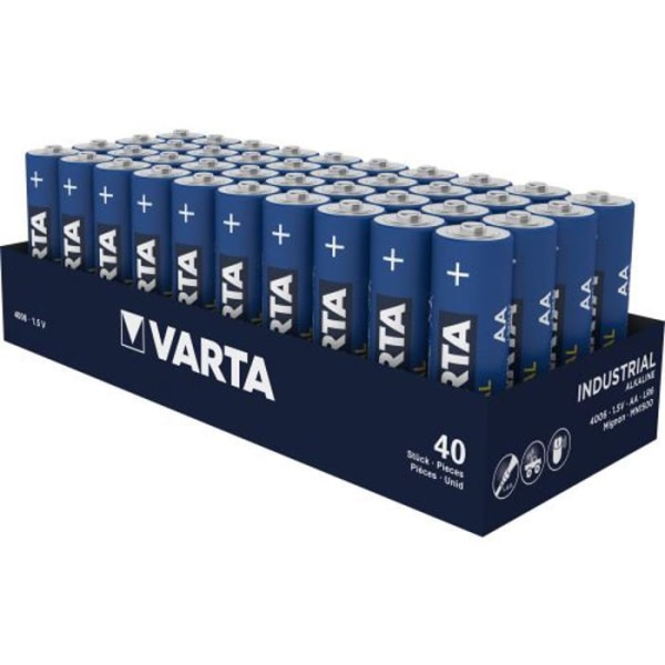 Box med 40 INDUSTRIAL Pro 1,5V LR06 alkaliska batterier - VARTA - 4006211354