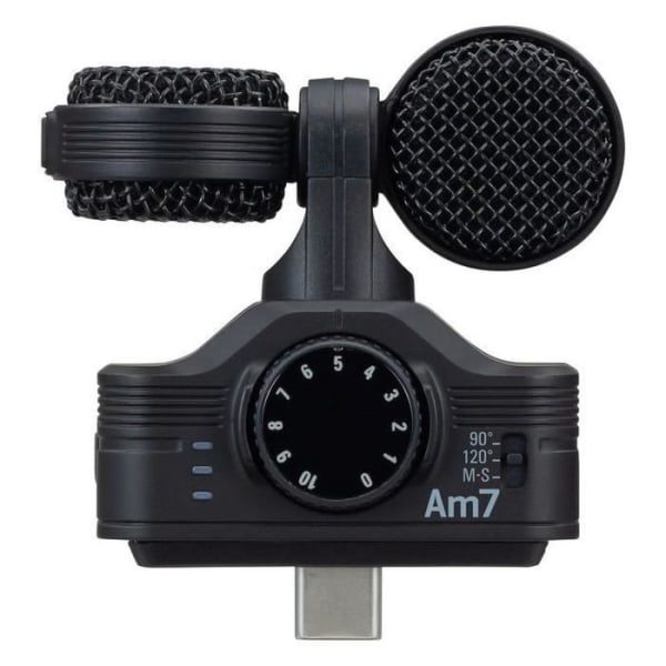 Zoom Am7 - Stereomikrofon på mitten med USB-C-kontakt för Android-smartphone