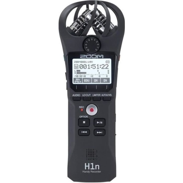 Zoom H1n 2-spårs digitalinspelare (1 stereospår) - 2 kondensatormikrofoner i X / Y-konfiguration vid 90 °, upp till?