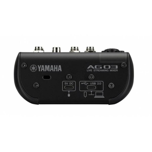 Yamaha AG03 MK2 - USB 3-vägs blandningskonsol - Svart