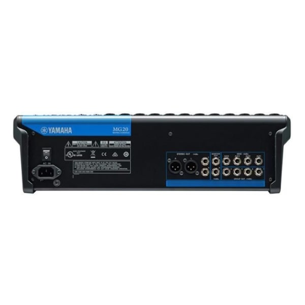 Yamaha MG20, 20 kanaler, 20 - 48000 Hz, 78 dB, 36 W, 100 - 240, 50 - 60