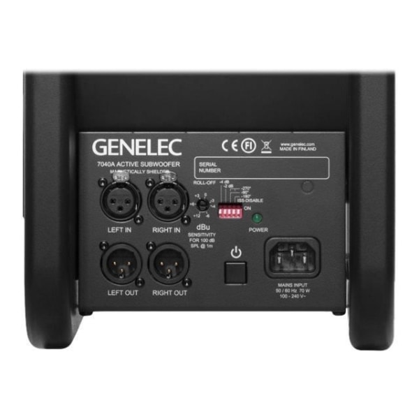 Genelec 7040APM Active Subwoofer - Svart - 6,5" drivrutin - 30 till 90 Hz Frequency Response