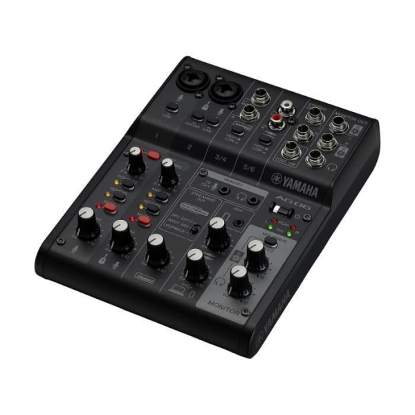 Yamaha AG06MK2 - Svart - Ljudgränssnitt och mixer för streamer (Windows / Mac)