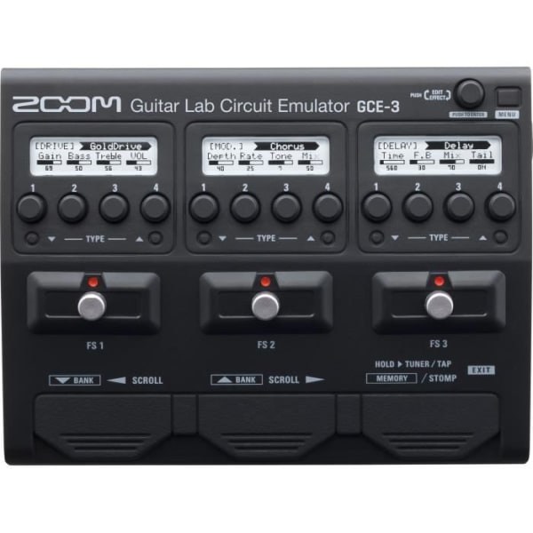 Zoom 9545294496001 GCE-3 Digitalt ljudgränssnitt - omedelbar tillgång till dussintals effekter (distortion, överväxling, utjämning, co