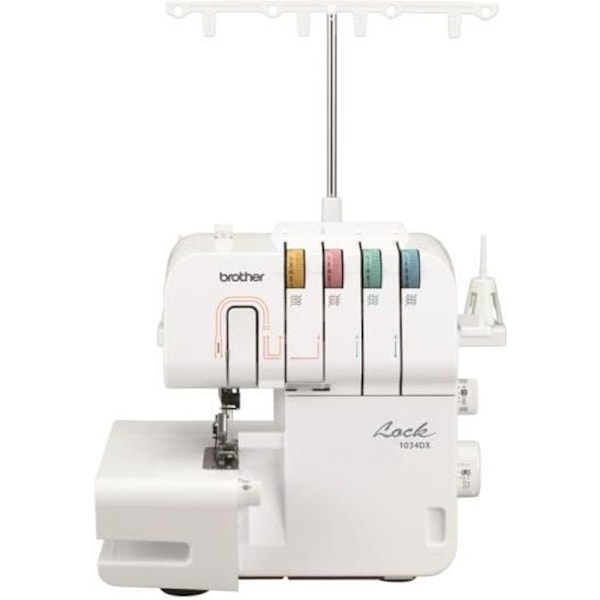 Overlocker - BROTHER - 1034DX - Enkel träning - 4-tråds overlock - Stygnbredd 5-7 mm