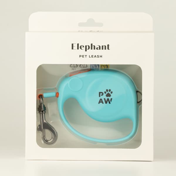 Paw Rullkoppel - Elefantrem - Blå - 2m